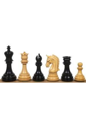 3.8" Imperial Staunton Luxury Ebony Wood Chess set 21" Ebony Chess Board and Box - image 1