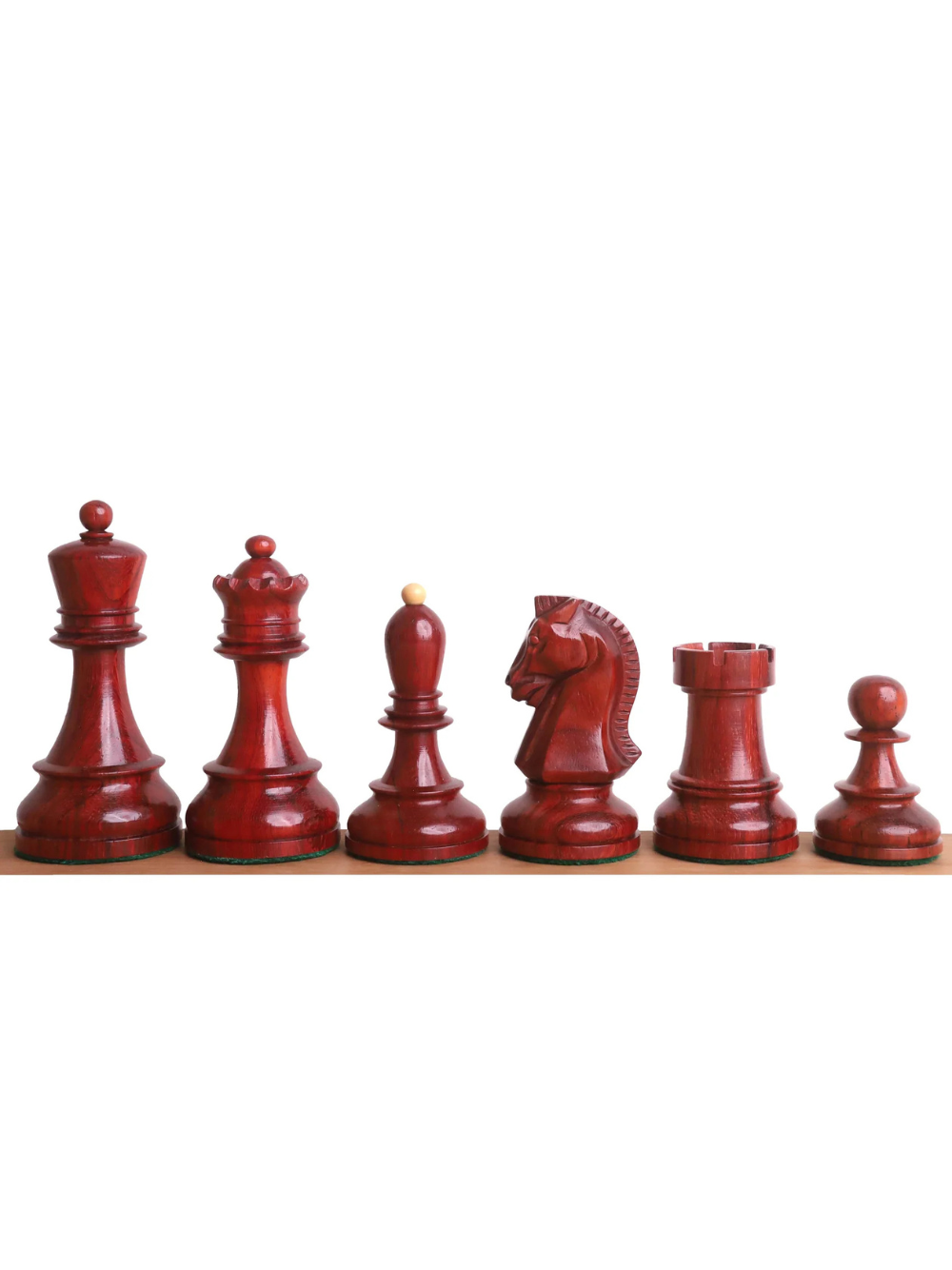 1950s' Fischer Dubrovnik Chess Pieces Only Set - Bud Rosewood & Boxwood - 3.8 " King