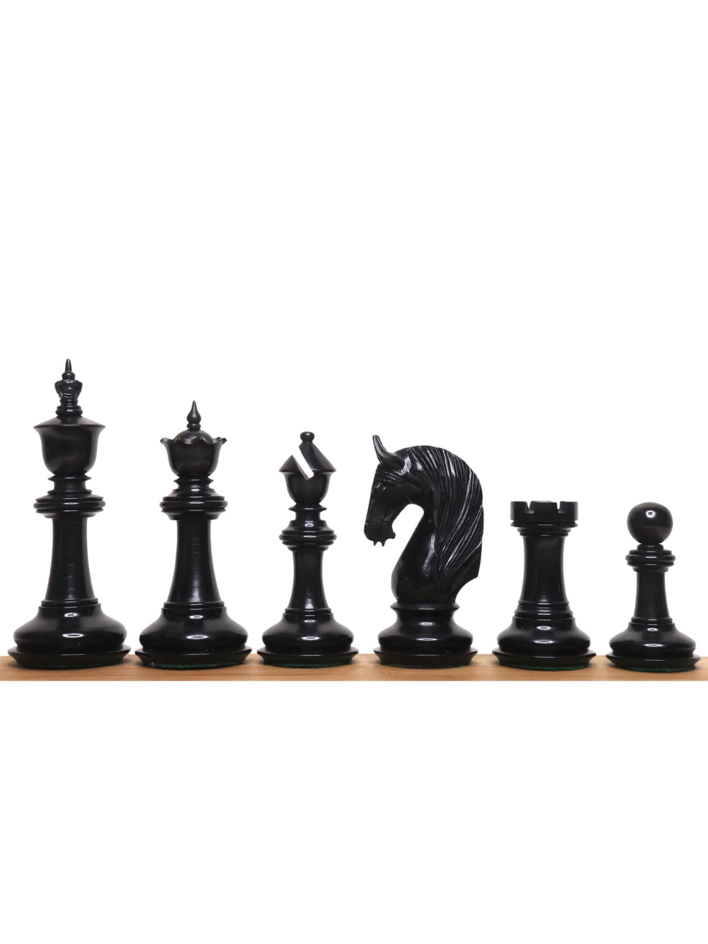 4.6" Bath Luxury Staunton Pieces Only Set - Ebony Wood and Triple Weight