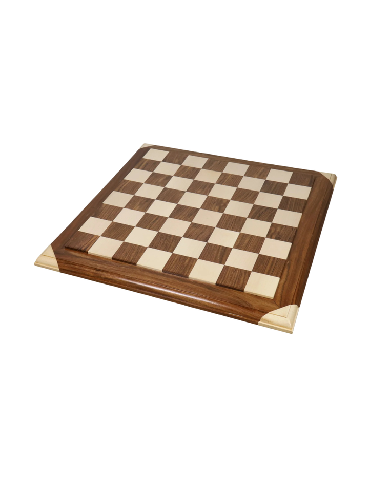 Szachownica 21" z rzeźbioną ramką z różanego drewna i klonu Golden Rosewood &amp; Maple