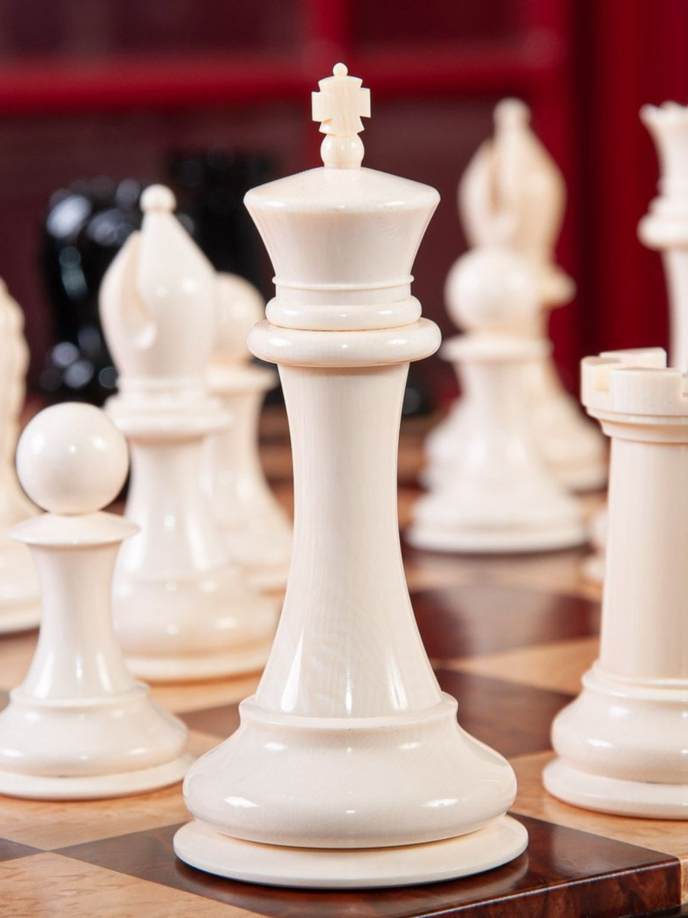 Mammoth Ivory Chess Pieces - 4.4″ King