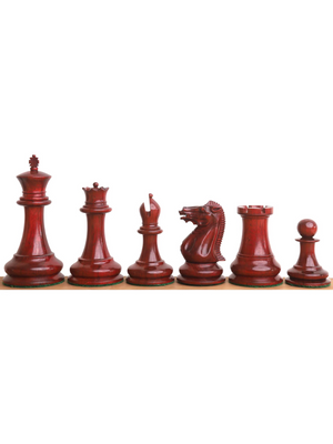 1849 Jacques Cook Staunton Collectors Chess Pieces - Bud Rosewood - 3.75" - image 1
