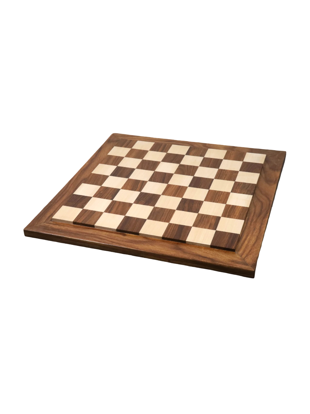 21" Raised Wood Luxury Chess board - Golden Rosewood and Maple - 55 mm Square
