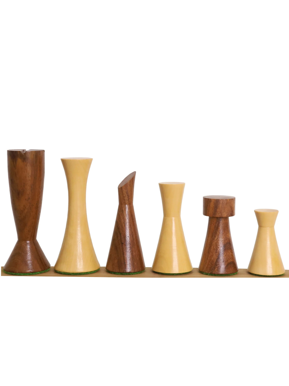 3.4" Minimalist Tower Series Weighted Chess Set - Golden Rosewood Pieces - image 1