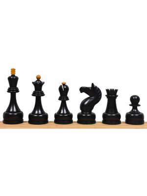 1960's Soviet Championship Tal Chess Pieces Antiqued Boxwood- 4" King - image 1