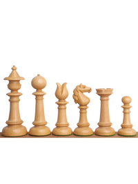 Pièces d'échecs droites pré-Staunton Edinburgh Northern 4" en bois d'ébène