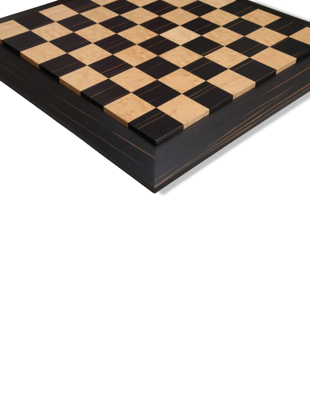 Macassar Ebony & Bird's Eye Maple Custom Contemporary II Chess Board
