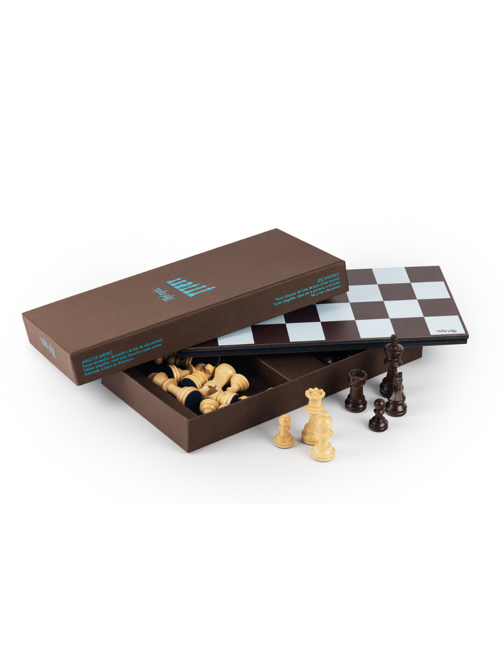 Chess set with foldable chessboard – Rainbow 🌈
