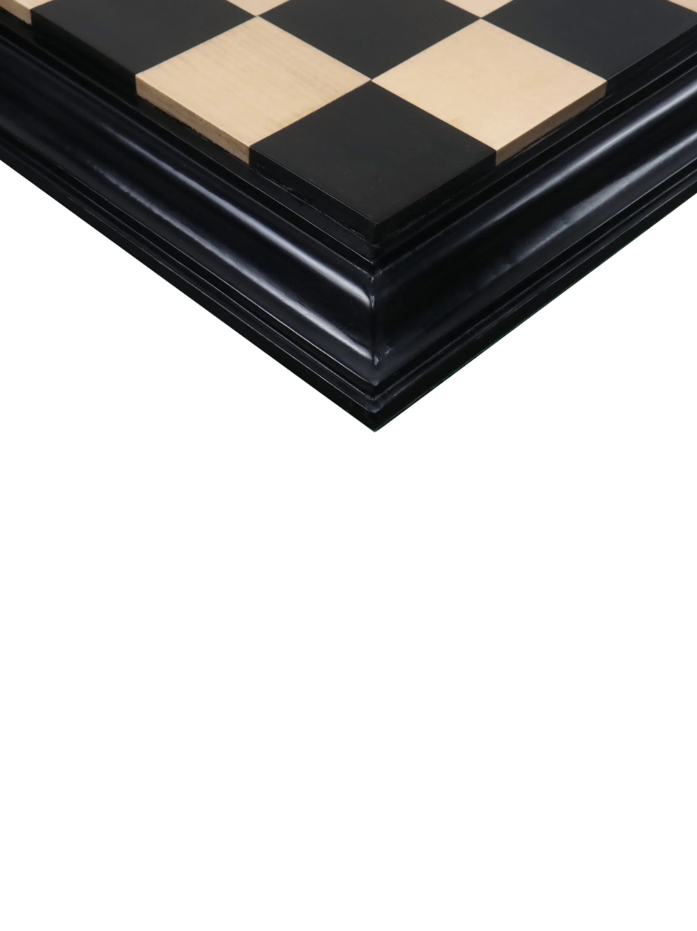 23" Ebony & Maple Wood Luxury Chess board with Carved Border- 63 mm Square