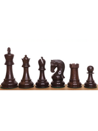 4" Leningrad Staunton Chess Pieces - Rosewood & Boxwood