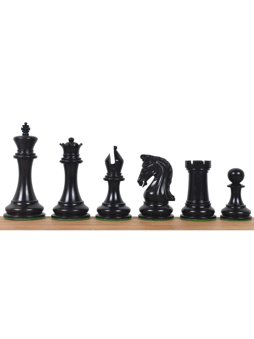 Repro 2016 Sinquefield Staunton Ebony Wood Chess Pieces - Triple Weight