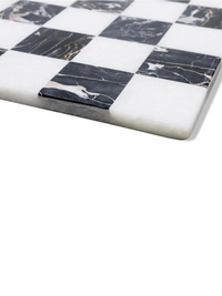 15'' Borderless Marble Stone Luxury Chess Board - Black and White stone
