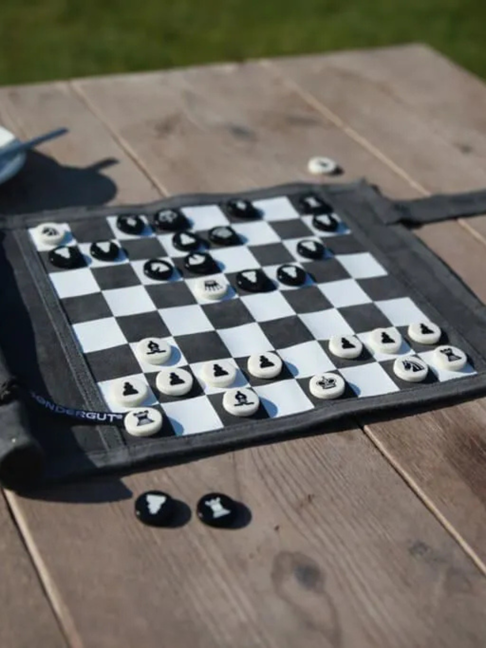 Sondergut Chess/Checkers Roll-Up Travel Set - image 1
