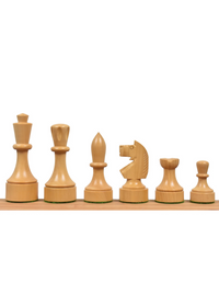 Bundesform German Staunton Chess Pieces - Ebonised Boxwood - 3.8" King