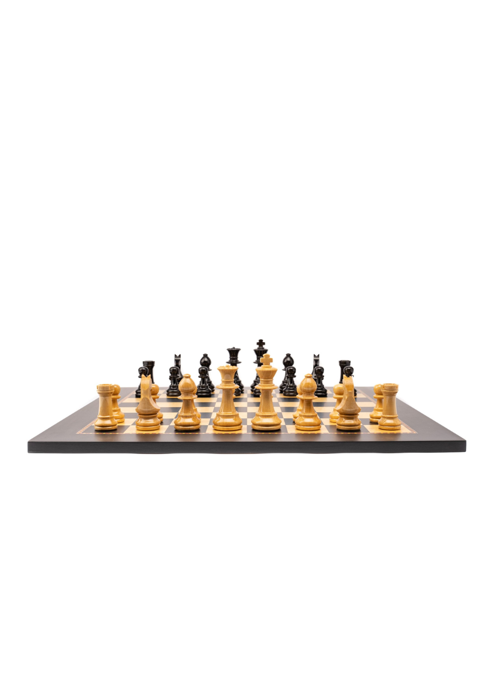 Staunton Europe chess set weighted pieces with GLOSSY finish with ‘The Queens Gambit’ board