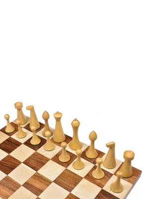 3.6" Herman Ohme Minimalist Chess Pieces - Weighted Golden Rosewood