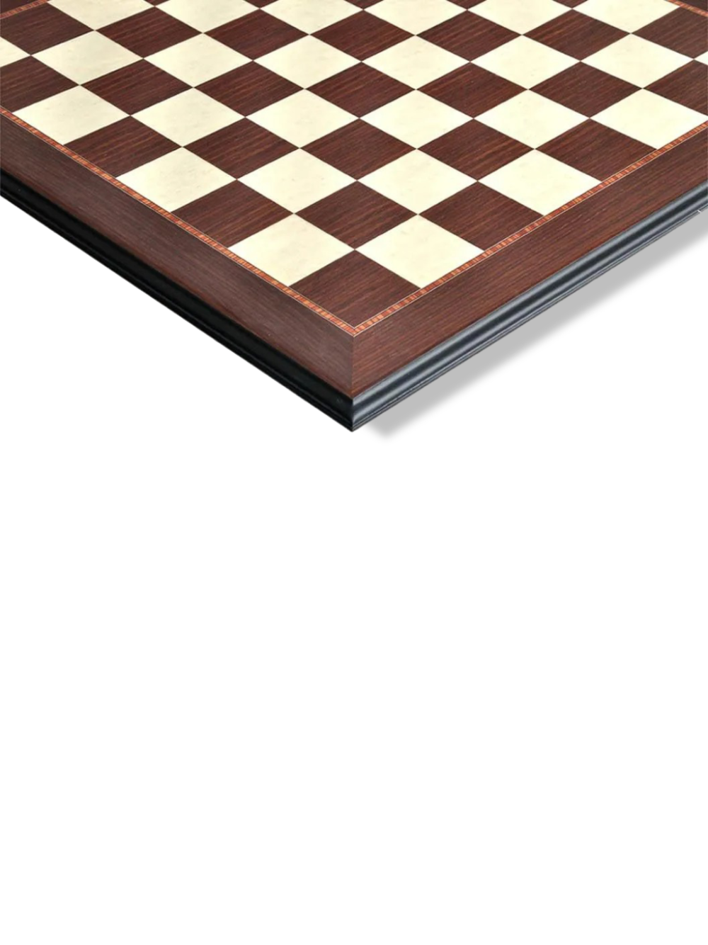 Striped Ebony and Bird's Eye Maple Standard Traditional Chess Board