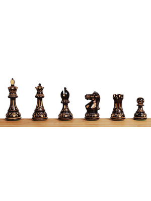 Laurel Series Burnt Carving Chess Set