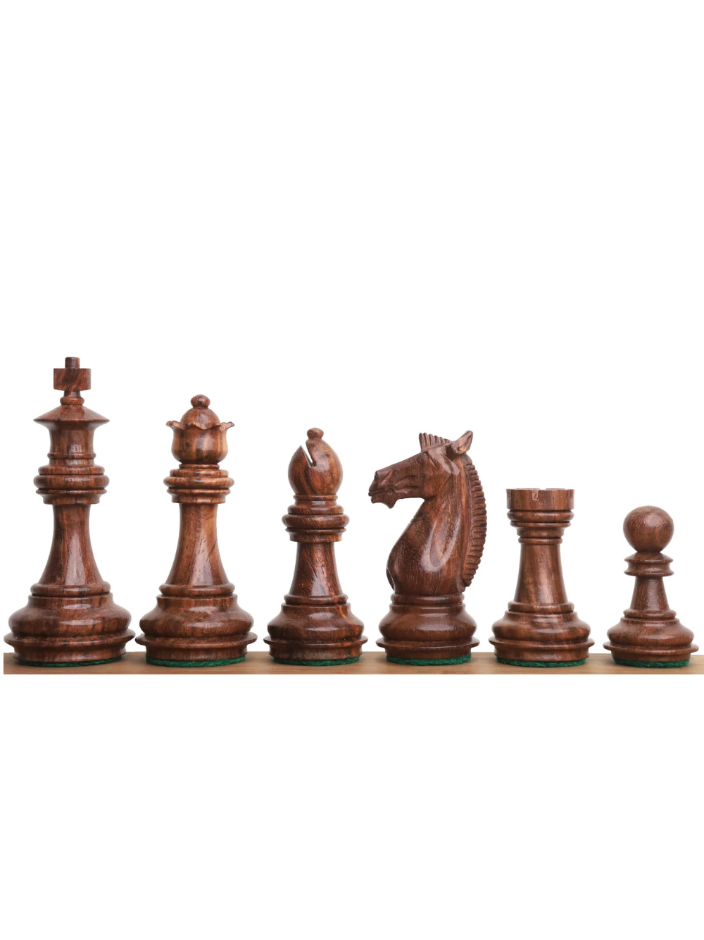 3.4" Meghdoot Series Golden Rosewood Staunton Chess Pieces - image 1