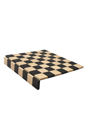 Solid Wood Roll Up Travel Chess Board in Ebony & Maple Wood
