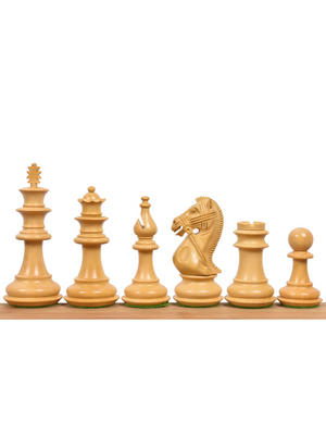 4.2" Supreme Luxury Golden Rosewood Weighted Chess Pieces - image 1