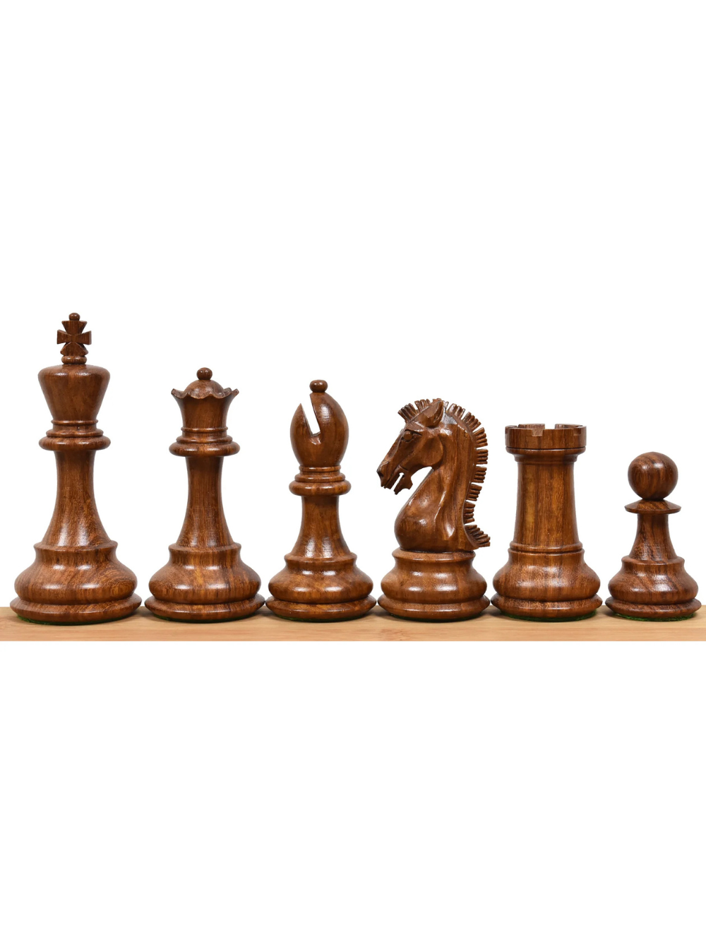 3.9" Craftsman Knight Staunton Chess Pieces Double Weighted - image 1