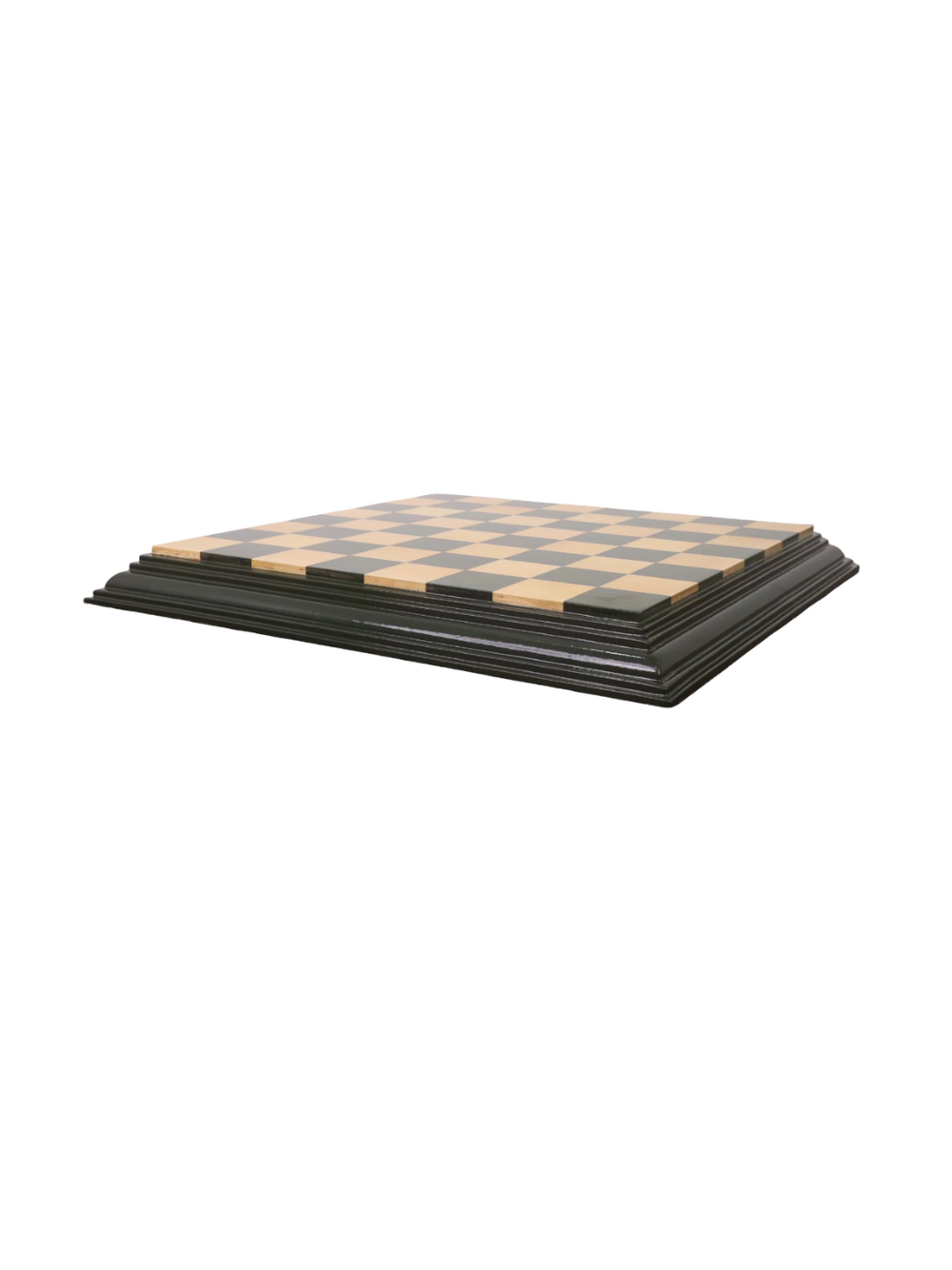 21" Green &amp; Maple HDMR Chess Board - Decorative Edges