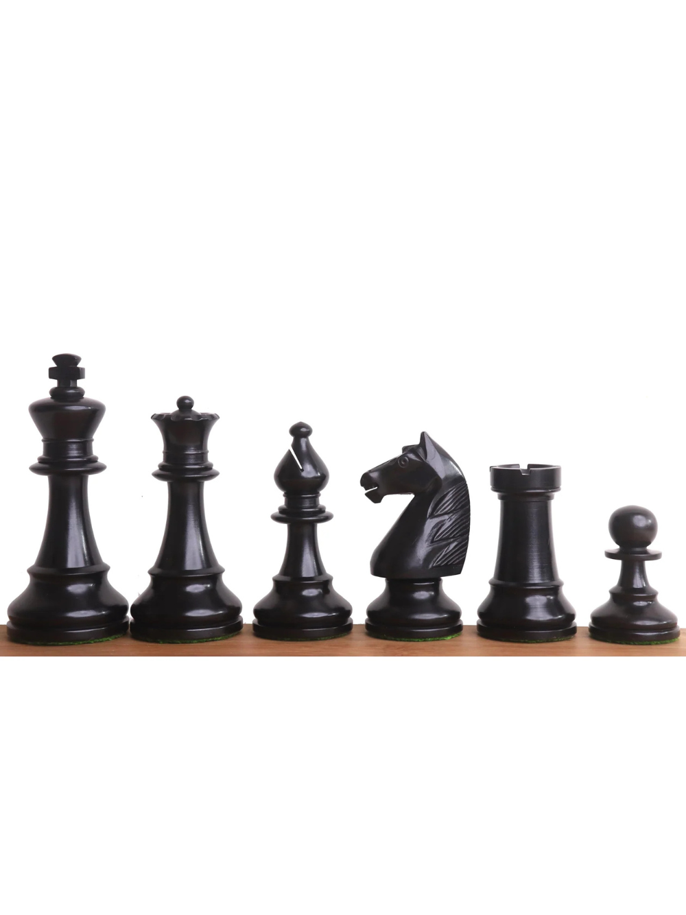 French Grandmaster's Staunton Chess Pieces - Antiqued Boxwood - 4.1" King - image 1