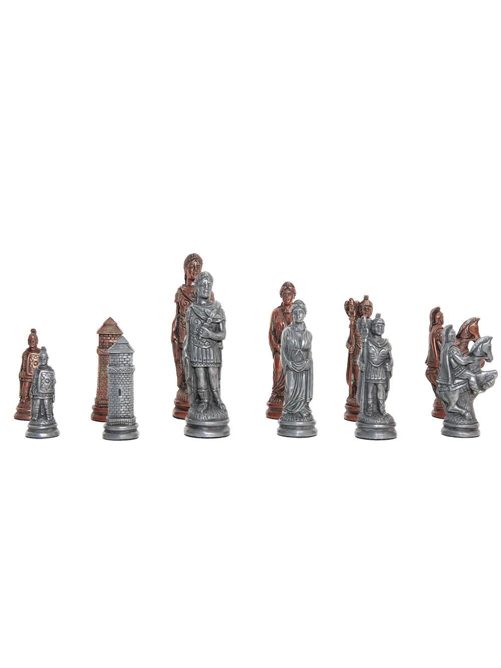 GiftHome (Pièces d'échecs uniquement) - Figurines historiques de Rome en cuivre antique faites à la main - Pièces d'échecs en métal de grande taille 10,9 cm (planche non incluse GiftHome (Pièces d'échecs uniquement) - Figurines historiques de Rome en cuivre antique faites à la main - Pièces d'échecs en métal de grande taille 10,9 cm (planche non incluse