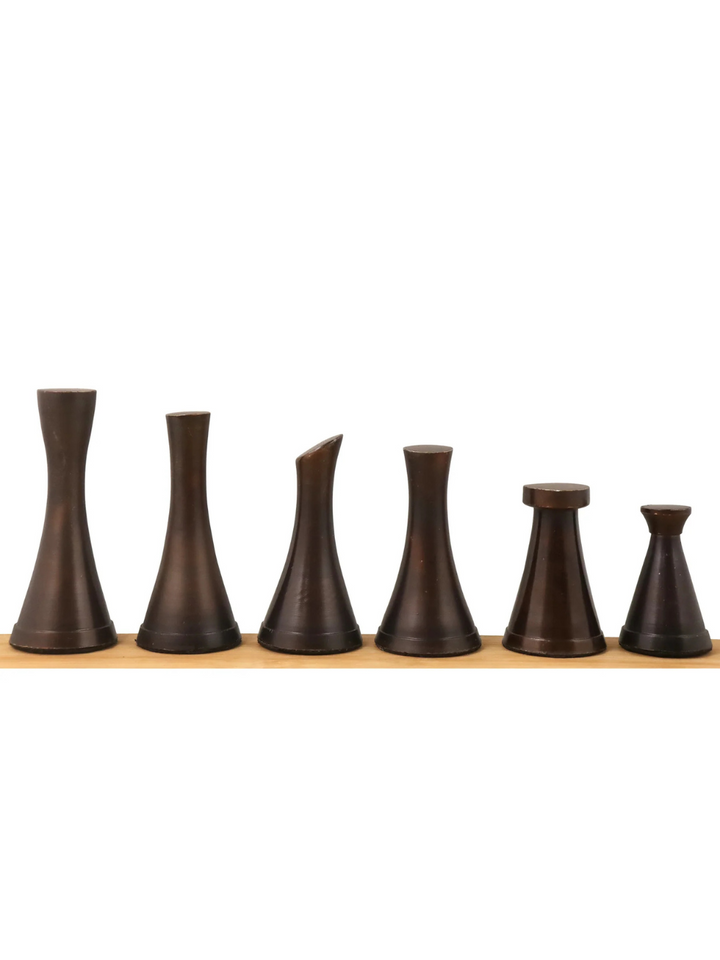 3.1" Tower Series Brass Metal Luxury Chess Pieces Only - image 1