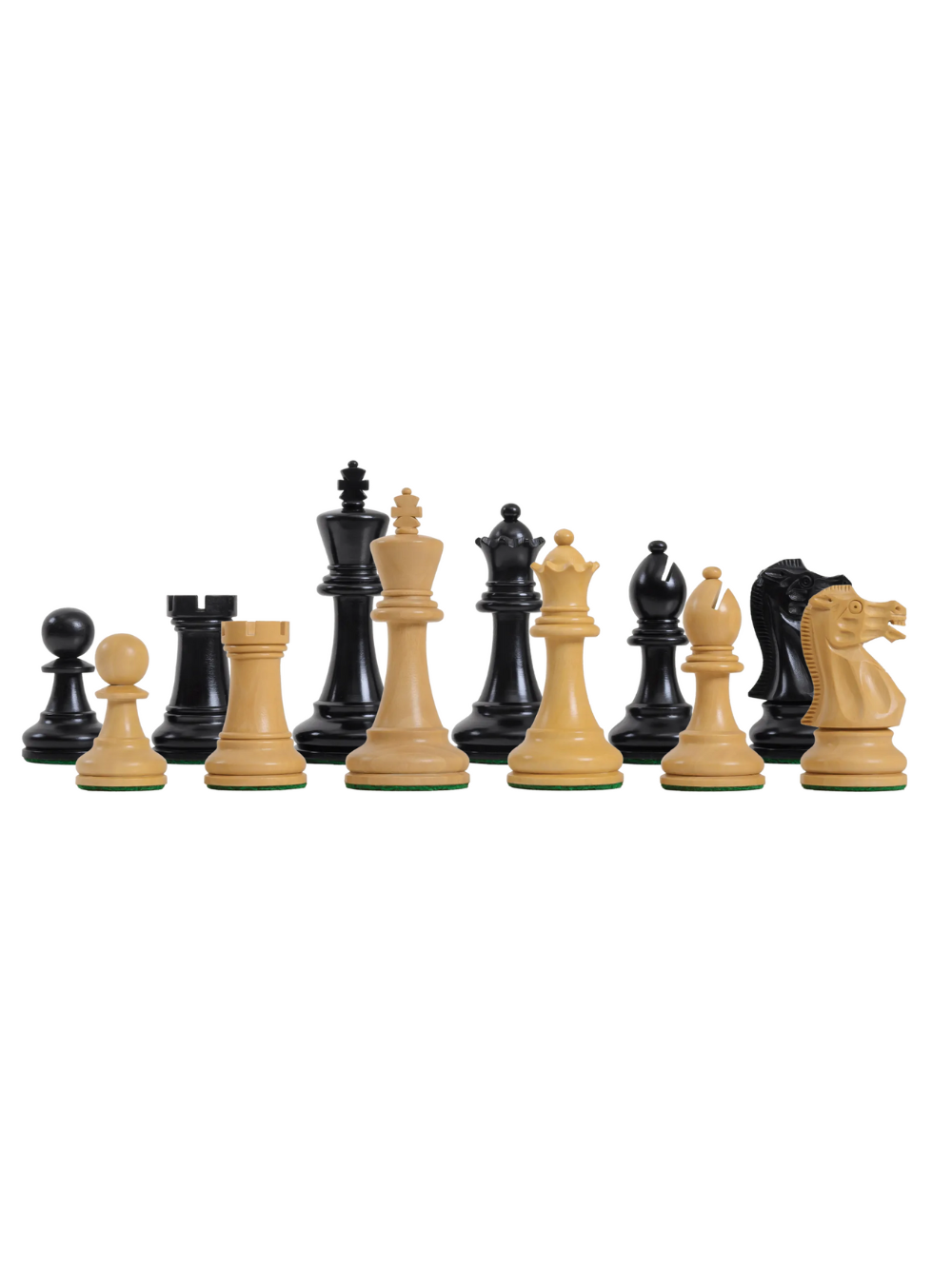 The Executive Series Chess Pieces - 3.75" King (Ebonized Boxwood and Natural Boxwood)