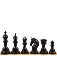 4.1" Stallion Staunton Ebony Wood Luxury Chess Pieces - Triple Weighted
