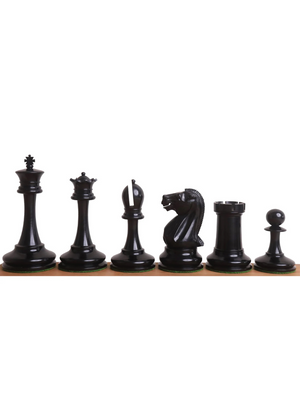 19th century B and Co Reproduced Luxury Chess Pieces Ebony Wood & Boxwood - 4.2″ King - image 1