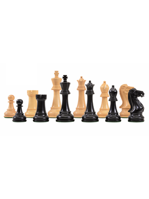 The Winchester Series Chess Pieces - 4" King (Ebonised Boxwood and Natural Boxwood)