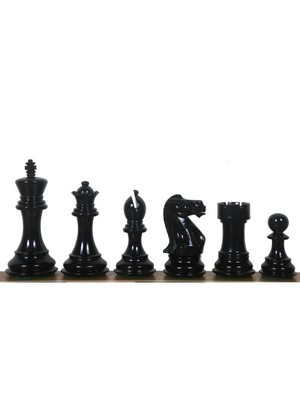 4.1" Pro Staunton Lacquered Wooden Chess Pieces Black & White - image 1