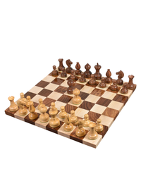 3.1" Library Chess Set - Staunton Pieces with Board and Box- Golden Rosewood