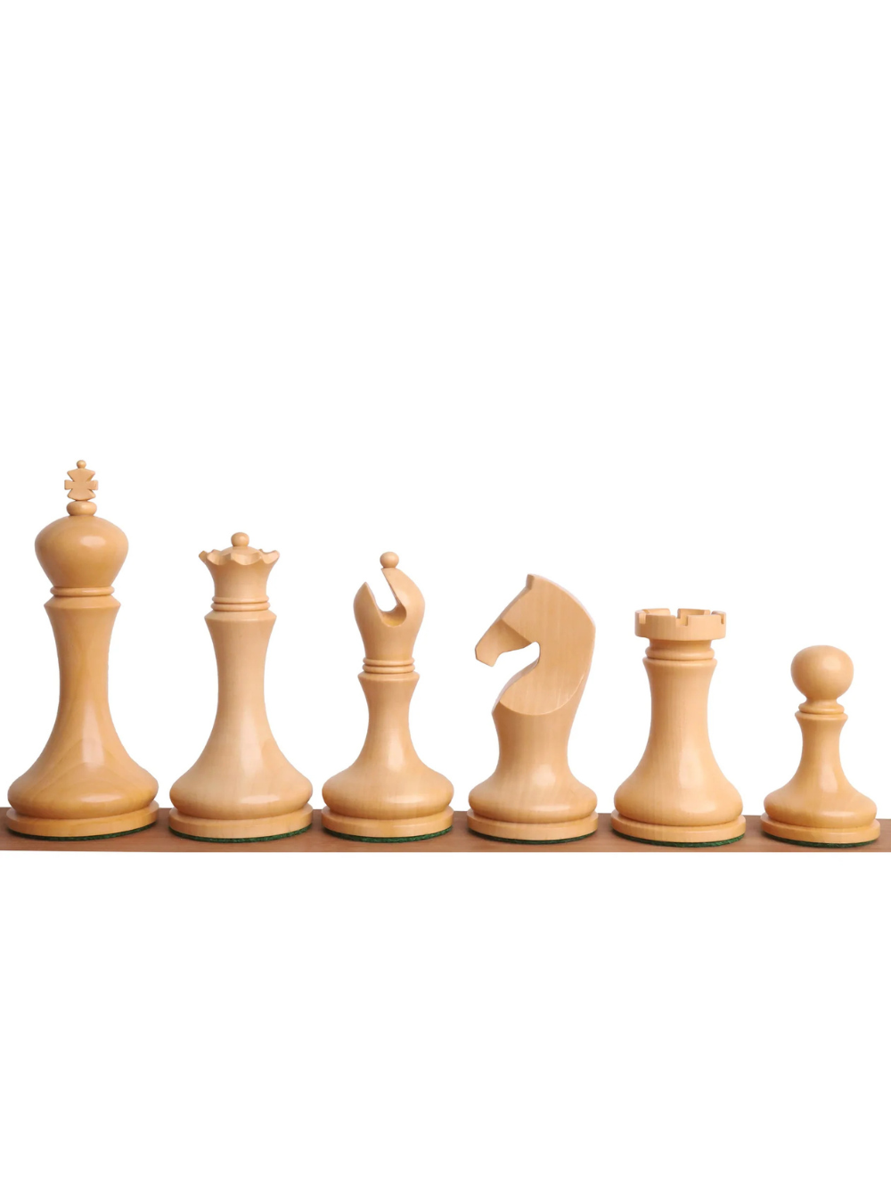 3.9" Zadar Series Modern Minimalist Chess Set - Pieces in Golden Rosewood with Borderless Board and Box