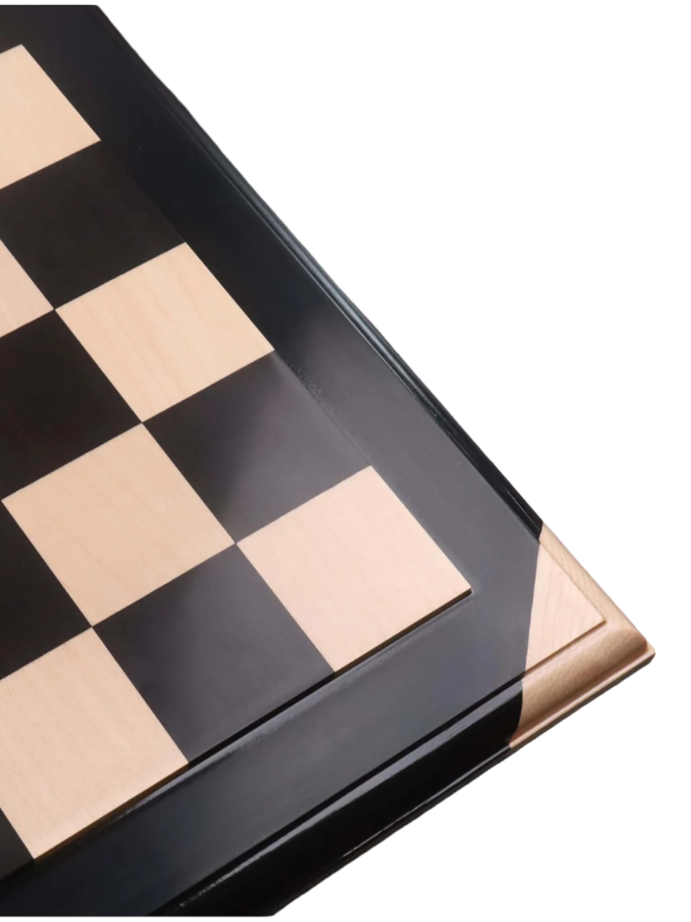 21" Ebony & Maple Wood Luxury Chessboard - 55 mm Square- Raised Tiles