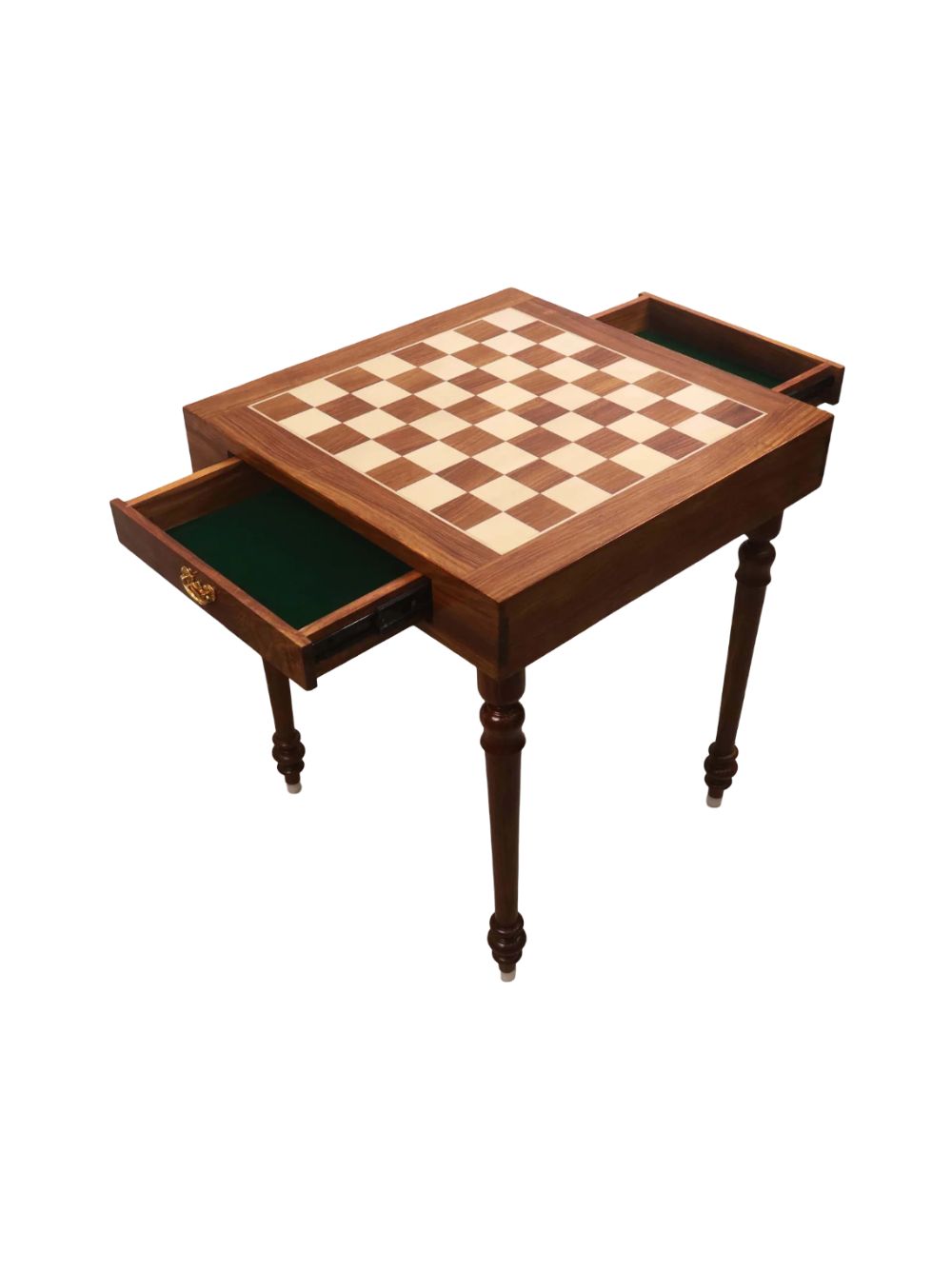 Tournament Chess Table with Drawers - Golden Rosewood &amp; Maple