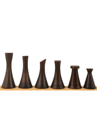 Schachspiel aus Messing – 3,1 Zoll große Turmschachfiguren und 15 Zoll großes Schachbrett aus schwarzem Marmor