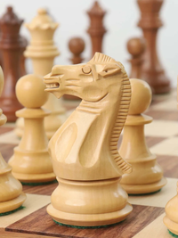 4.1" Pro Staunton Weighted Wooden Chess Pieces in Rosewood with 21" Board and Wooden Storage Box