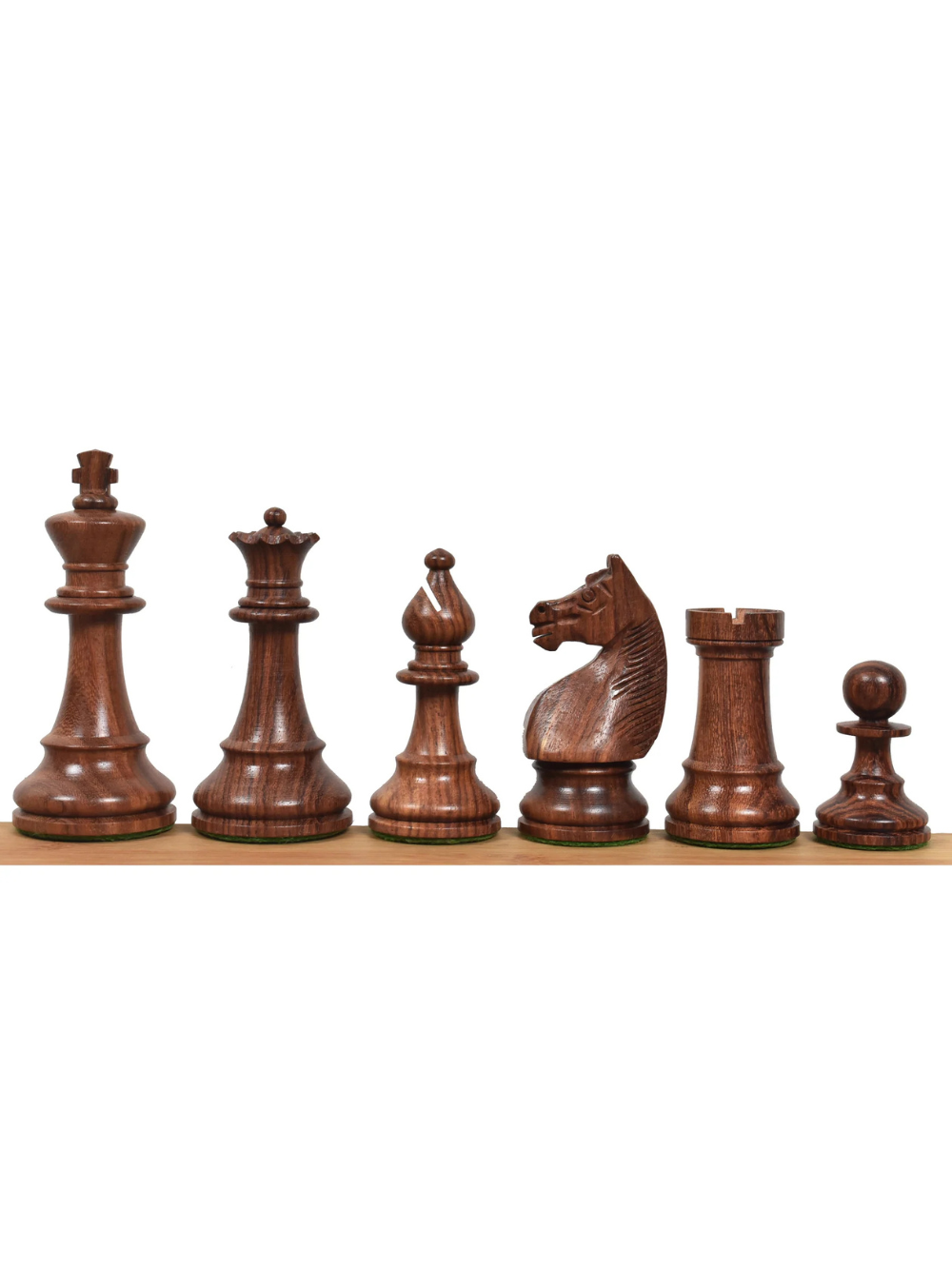 1920's German Collectors' Chess Set- Chess Pieces Only- Golden Rosewood - 4.1"