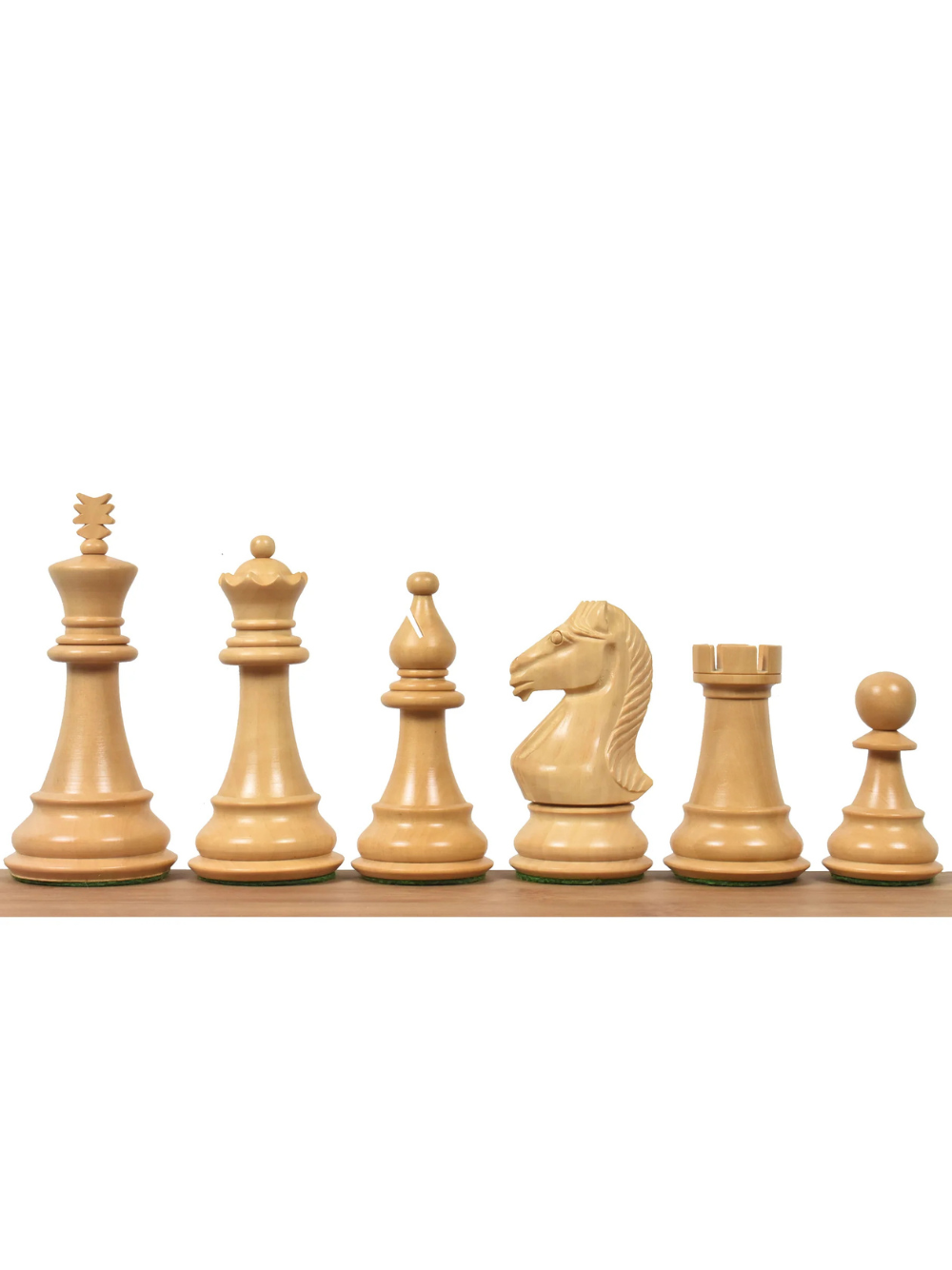 4" Majestic Series Staunton Chess Pieces Only Set - Double Weight Ebonised Boxwood