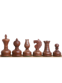 3.1" Library Chess Set - Staunton Pieces with Board and Box- Golden Rosewood