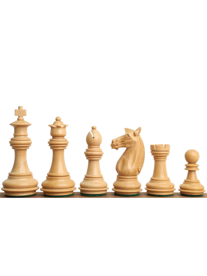 Serie Meghdoot Pezzi di Scacchi Staunton 3,4" in Palissandro Dorato
