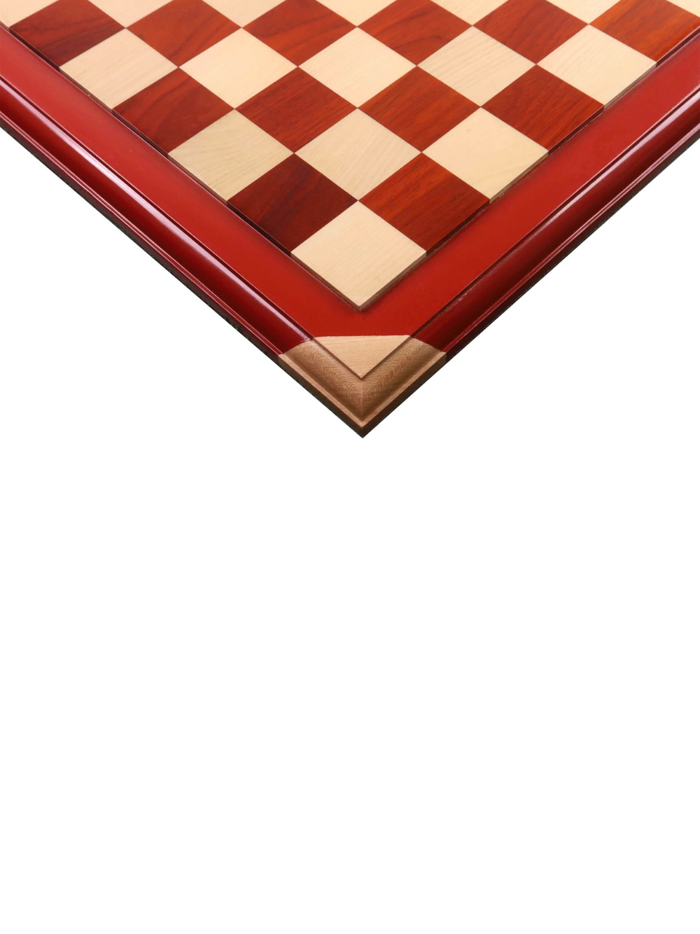 21" Bud Rosewood & Maple Wood Luxury Chessboard - 55 mm Square- Raised tiles