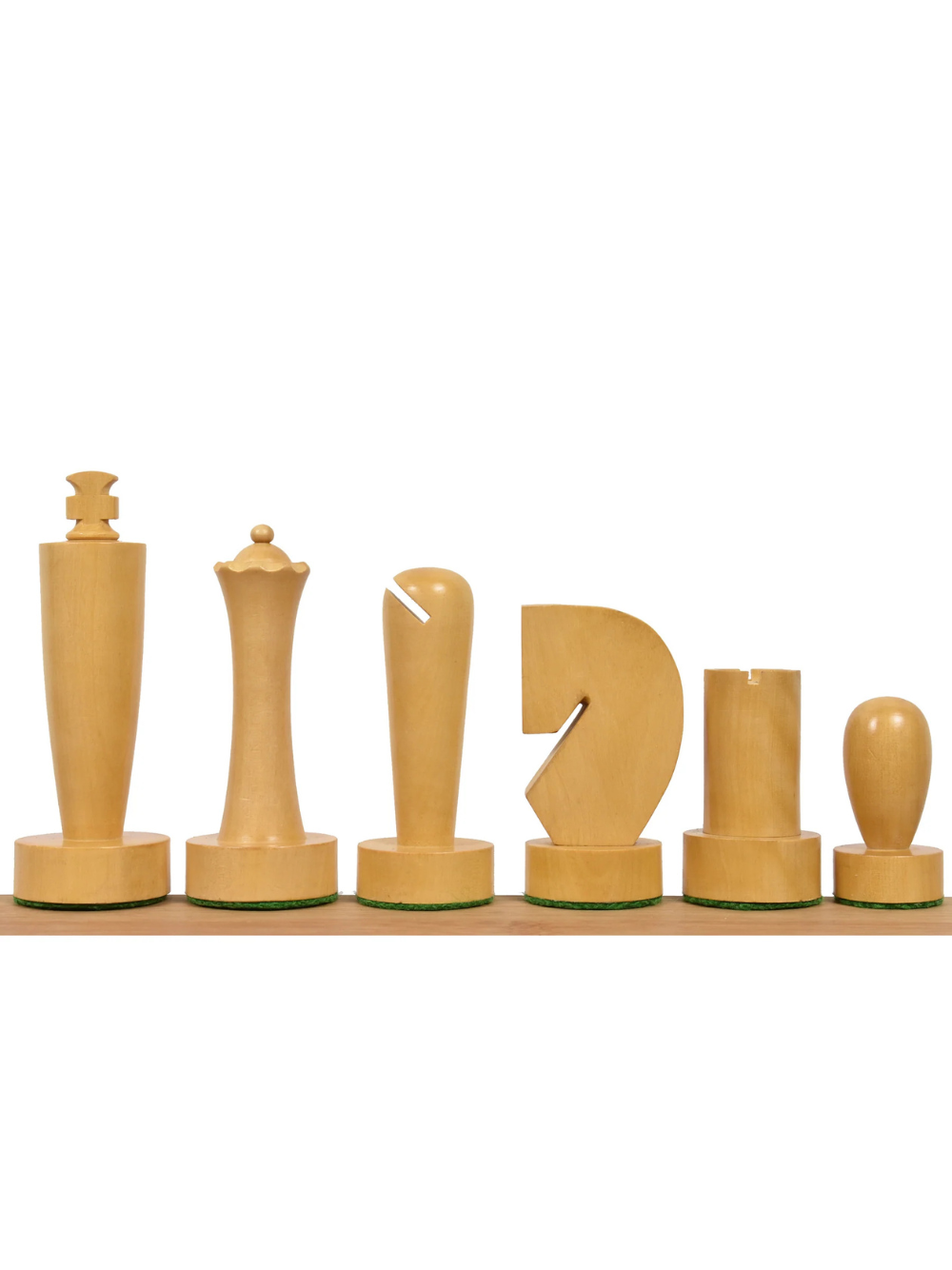 3.9″ Berliner Modern Minimalist Chess Pieces - Weighted Golden Rosewood