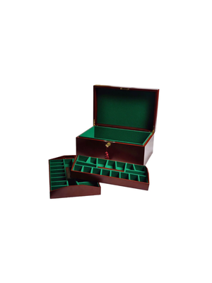 Fitted Coffer Chess Box - Mahogany