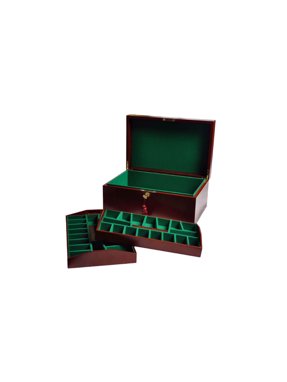 Fitted Coffer Chess Box - Mahogany