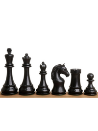 Pièces d'échecs reproduites en bois d'ébène de la Coupe Piatigorsky – Roi 5″
